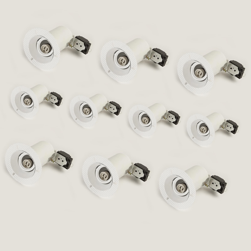Edit Trimless Recessed Fire Rated Adjustable Downlight - Pack of 10