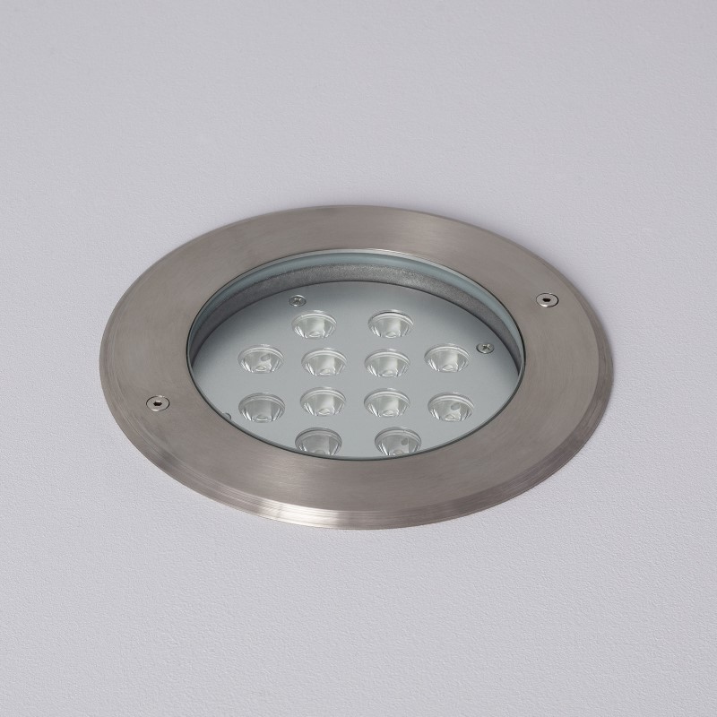 12W Warm White LED Recessed Ground Light IP67 - Stainless Steel