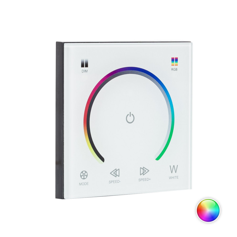 Wall Mounted Tactile Dimmer Controller for RGB 12/24V DC LED Strips
