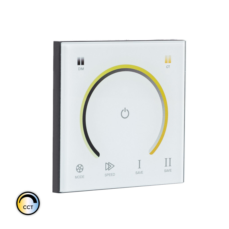 Wall Mounted Tactile Dimmer Controller for CCT 12/24V DC LED Strips