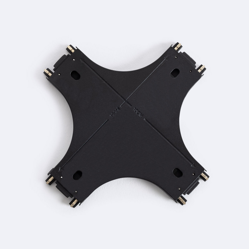 Magnetic Track 25mm Surface X Horizontal Connector - Black