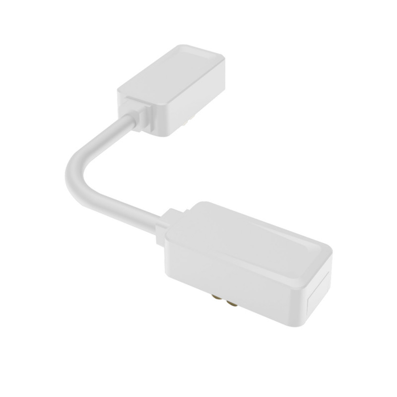 Magnetic Track 25mm Corner Cable Connector - White