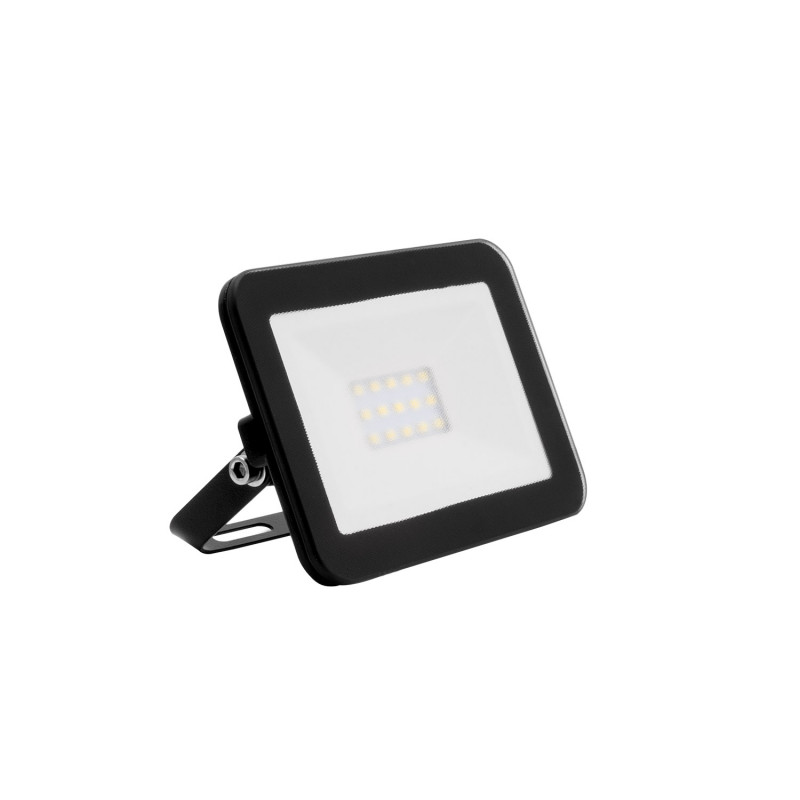 10W Daylight LED Floodlight 1000lm Glass IP65 - Black
