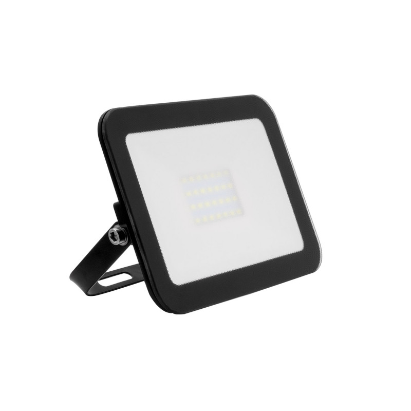 20W Warm White LED Floodlight 2000lm Glass IP65 - Black