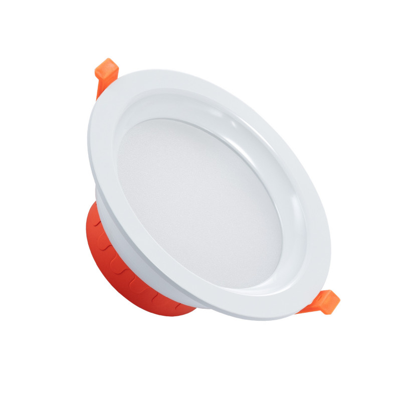 Round 12W Cool White LED Downlight New Lux IP44 Cutout 135mm - White