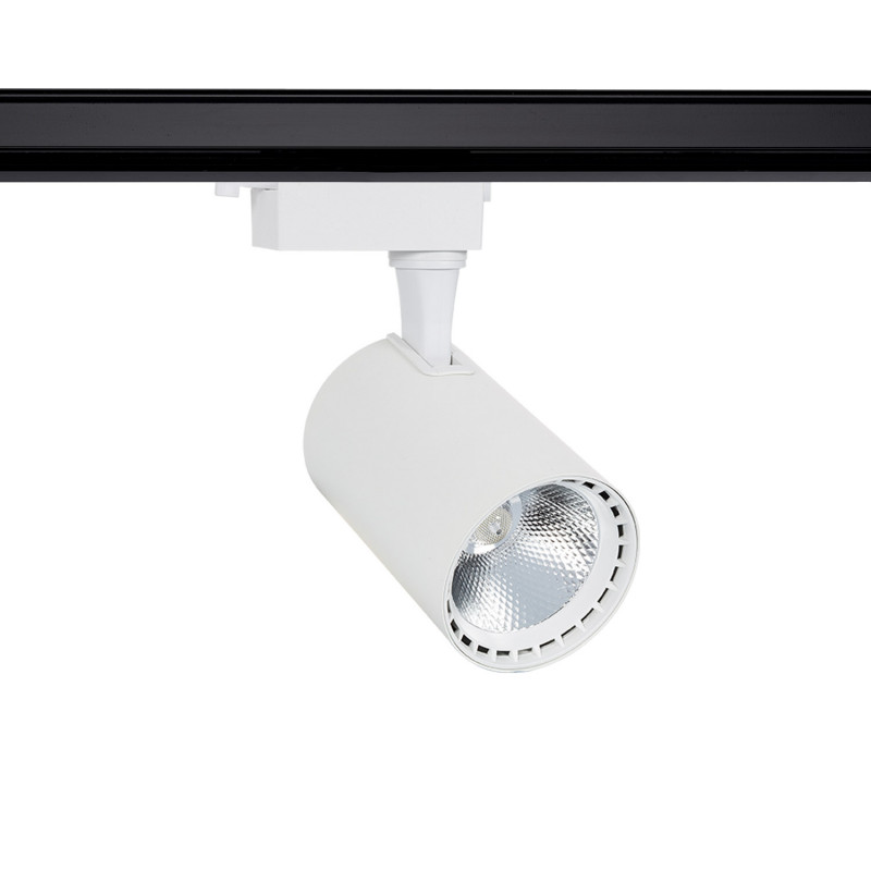 Single Circuit 30W Warm White LED Track Light Bron - White
