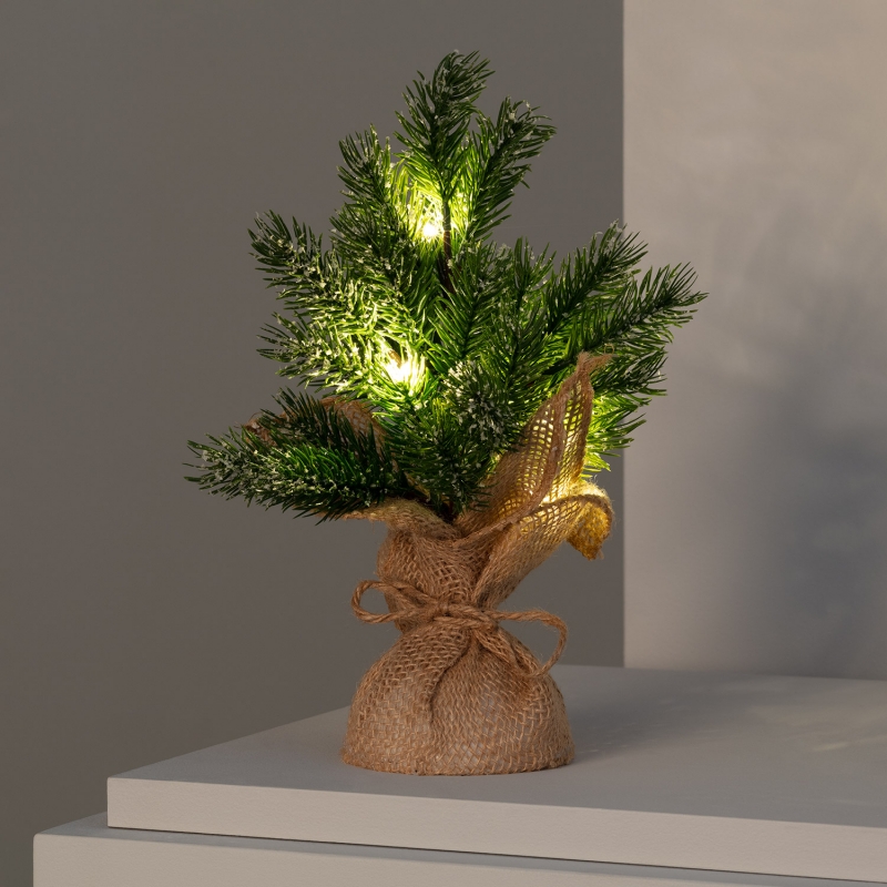 Edit Pine Battery Operated Warm White LED Christmas Tree