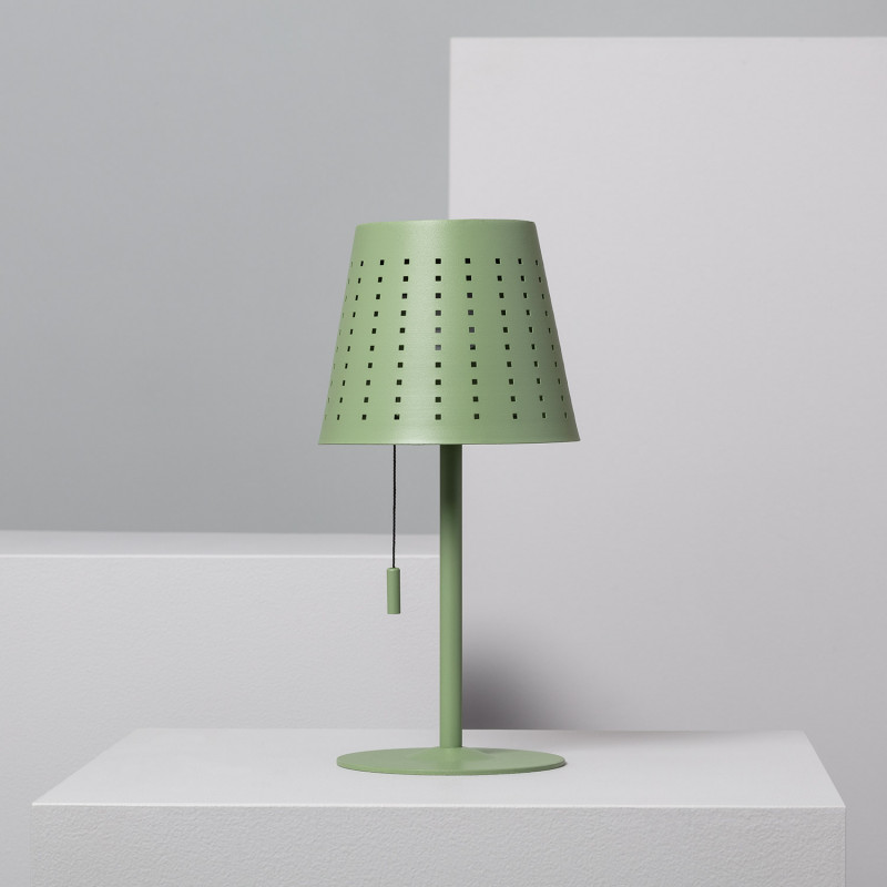Suri 365 Banate Solar LED USB Outdoor Table Lamp - Sage Green
