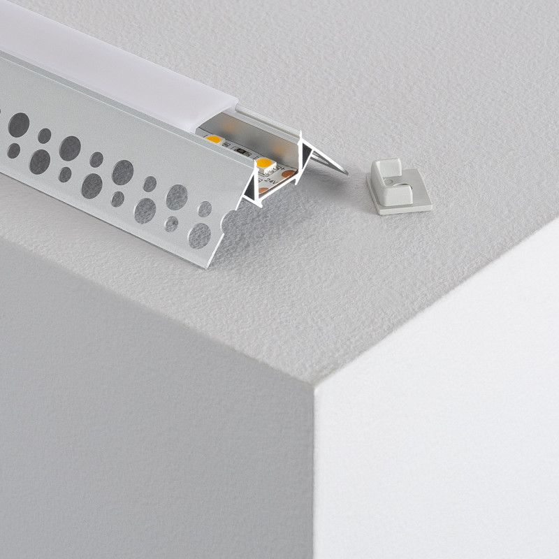 1M Aluminium Profile Integration for External Corner LED Strip up to 8mm