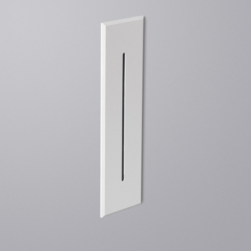 Edit Wabi 3W Rectangular Linear Warm White LED Recessed Outdoor Wall Light - White