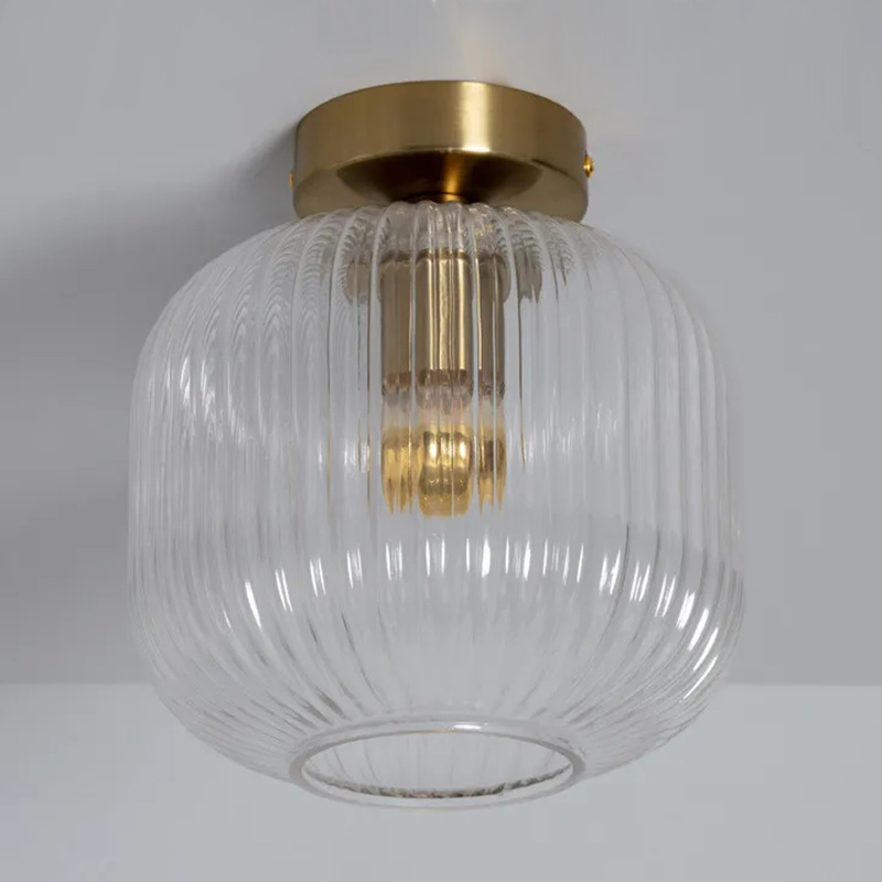 Edit Anfora Glass Flush Ceiling Light - Gold