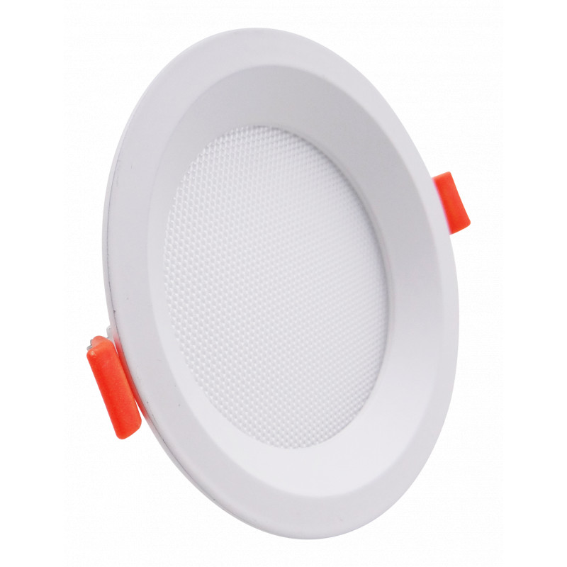 Slim Round 10W Microprismatic Selectable White LED Downlight Cutout 110mm LIFUD Driver - White