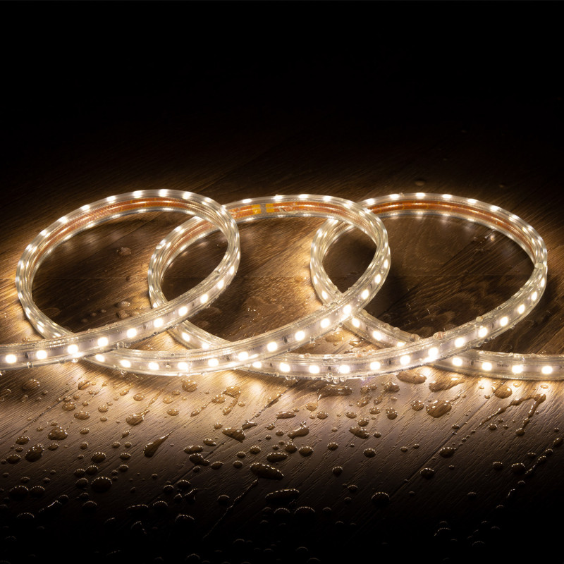 1M IP65 220V AC Warm White LED Strip Kit