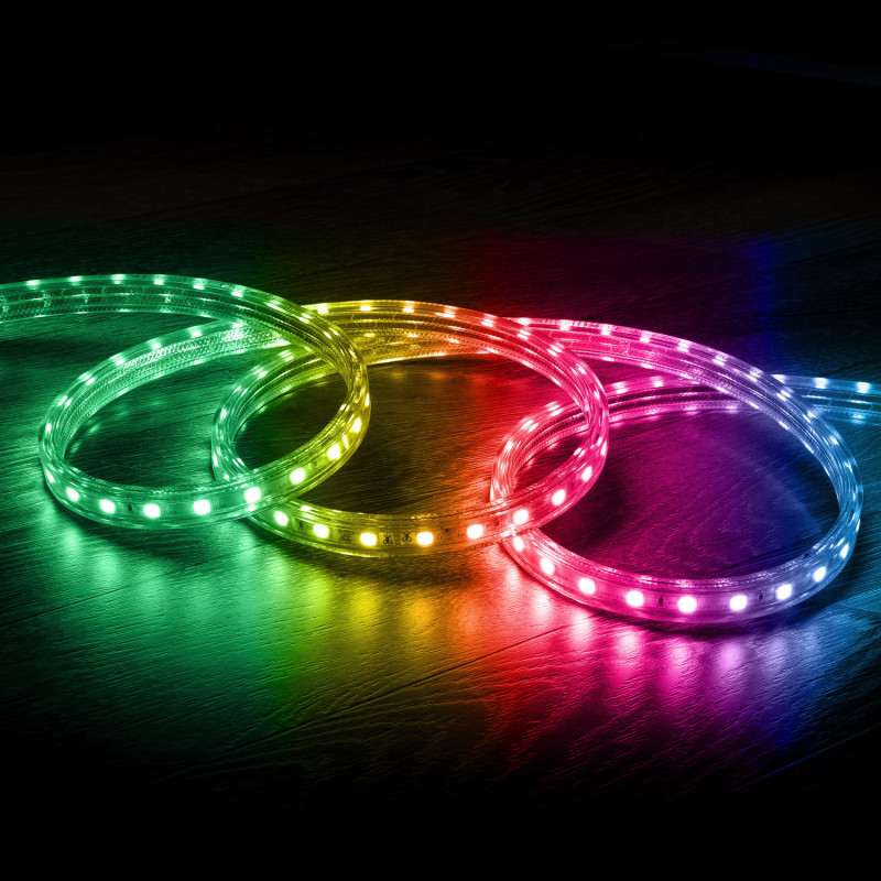 6M IP65 220V AC RGB LED Strip Kit With Remote Control
