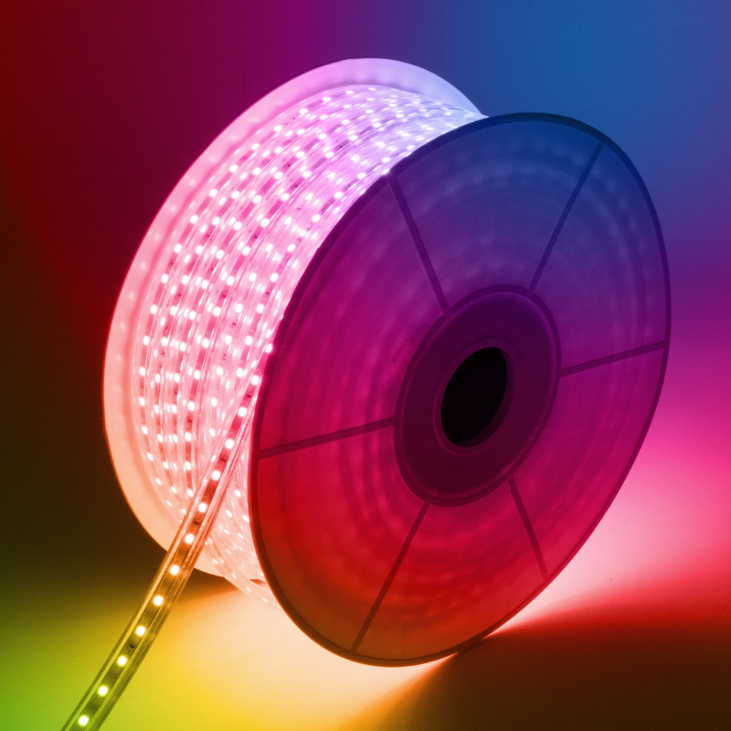 20M IP65 220V AC RGB LED Strip Kit With Click Controller