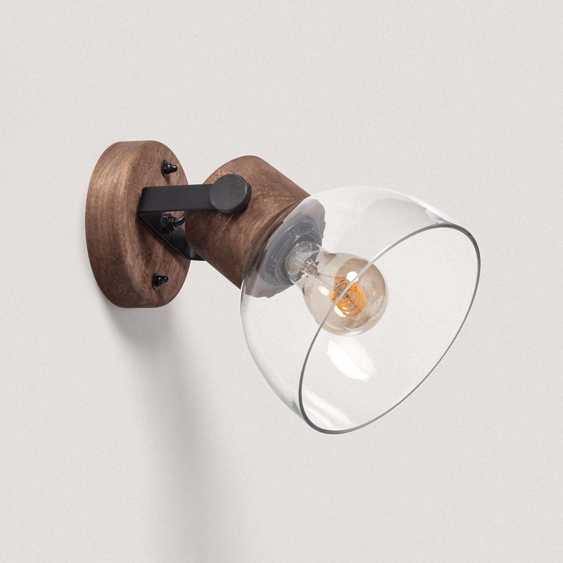 Iluzzia Dallas Glass Wall Light - Natural