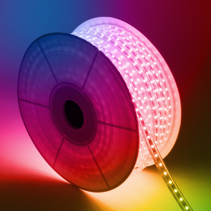 9M IP65 220V AC RGB LED Strip Kit with IR Remote Control
