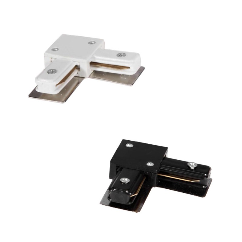 Single Circuit UltraPower Track L Shaped Connector - White