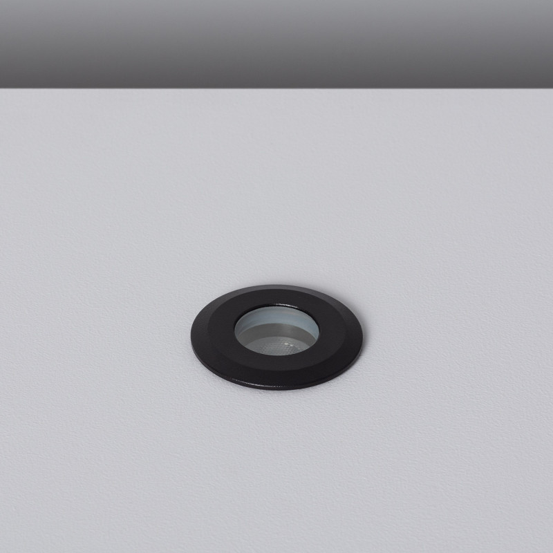 Tiziano 1W Cool White LED Recessed Ground Light IP65 - Black