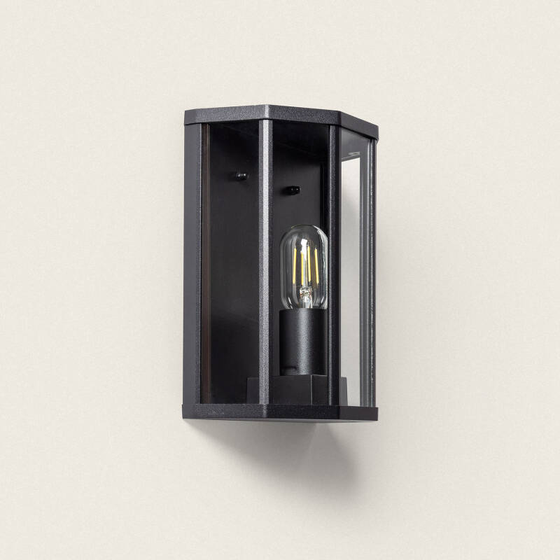 Edit Hathi Half Lantern Outdoor Wall Light - Black