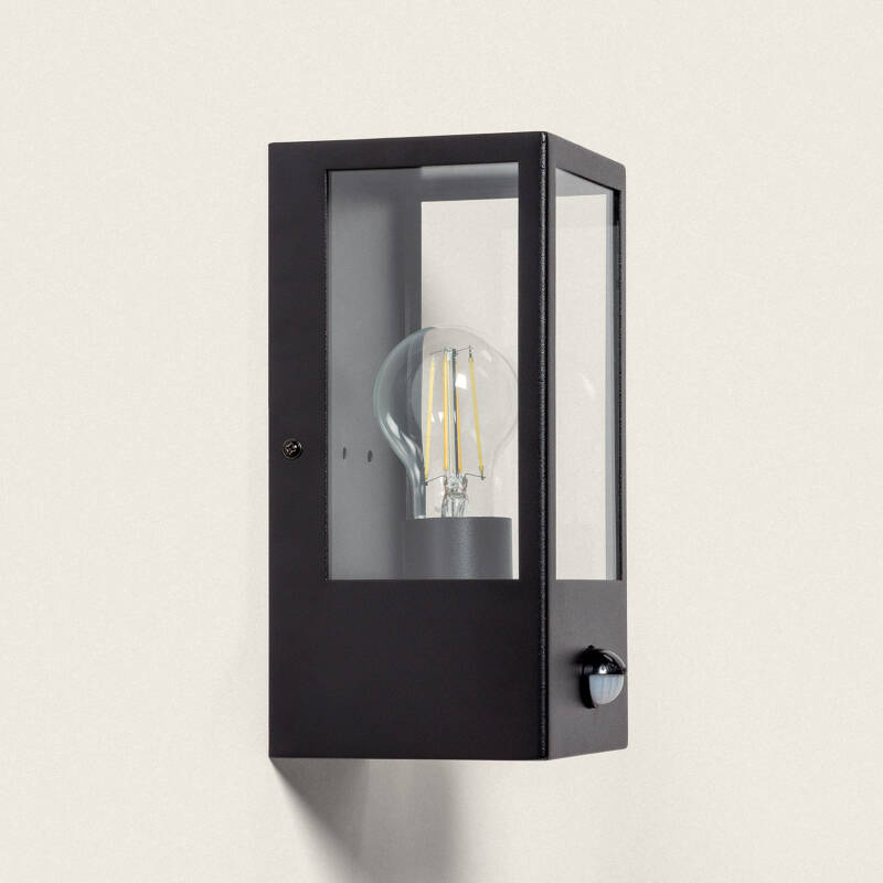 Edit Payne Half Lantern Outdoor Wall Light with PIR Sensor - Black