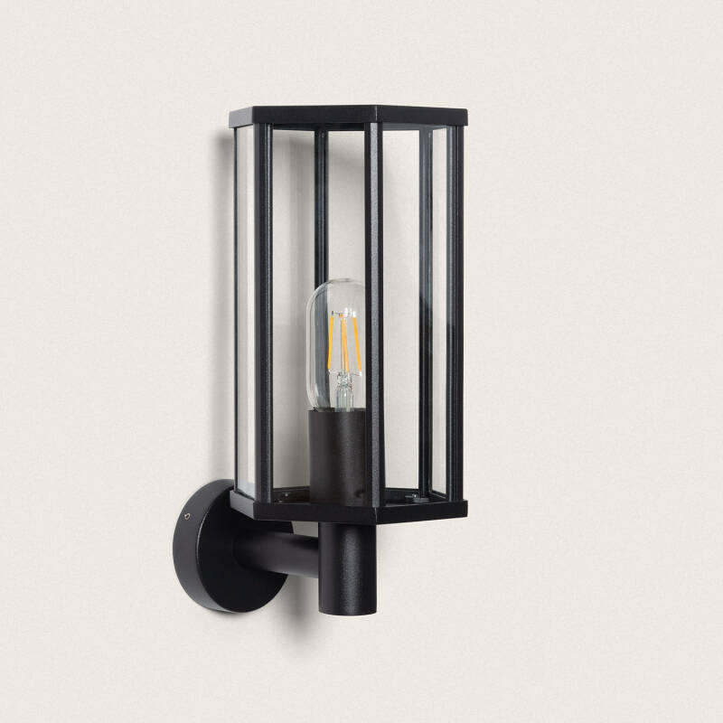 Edit Olive Outdoor Lantern Wall Light - Black