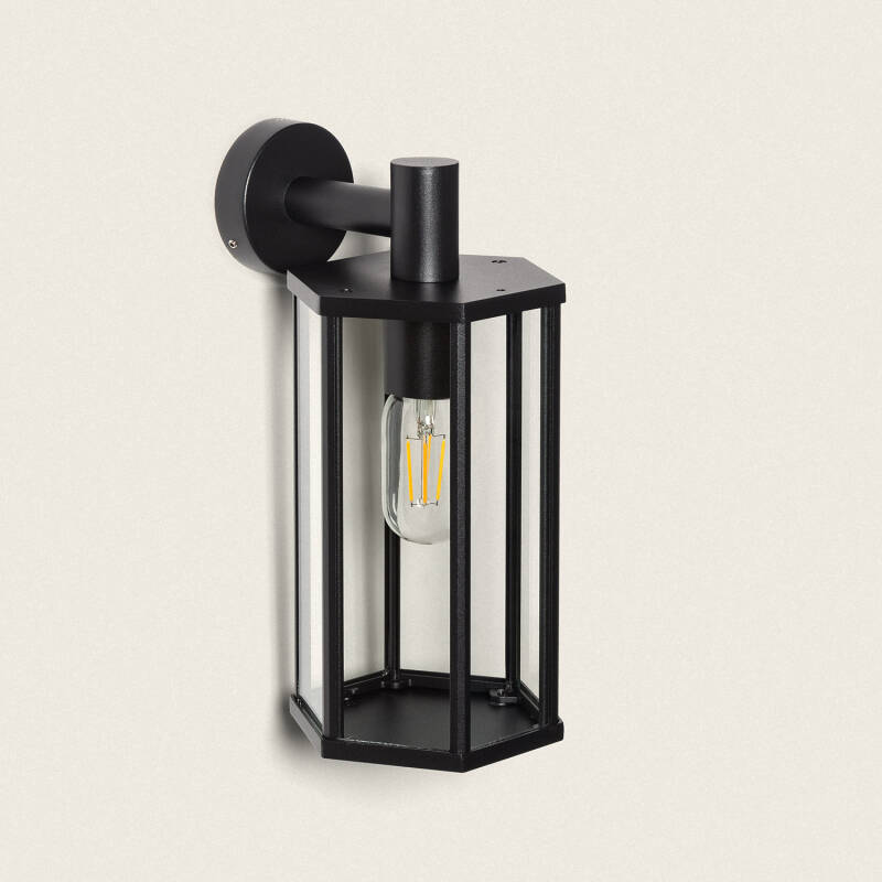 Edit Olive Outdoor Hanging Lantern Wall Light - Black
