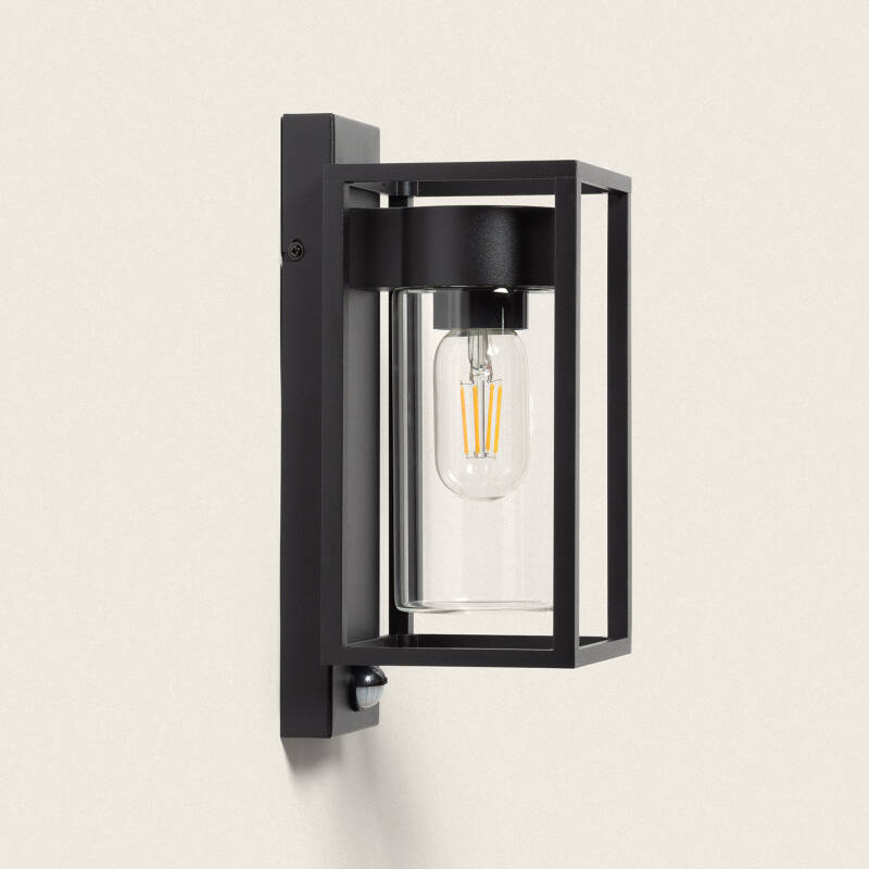 Edit Nora Outdoor Lantern Wall Light with PIR Sensor - Black