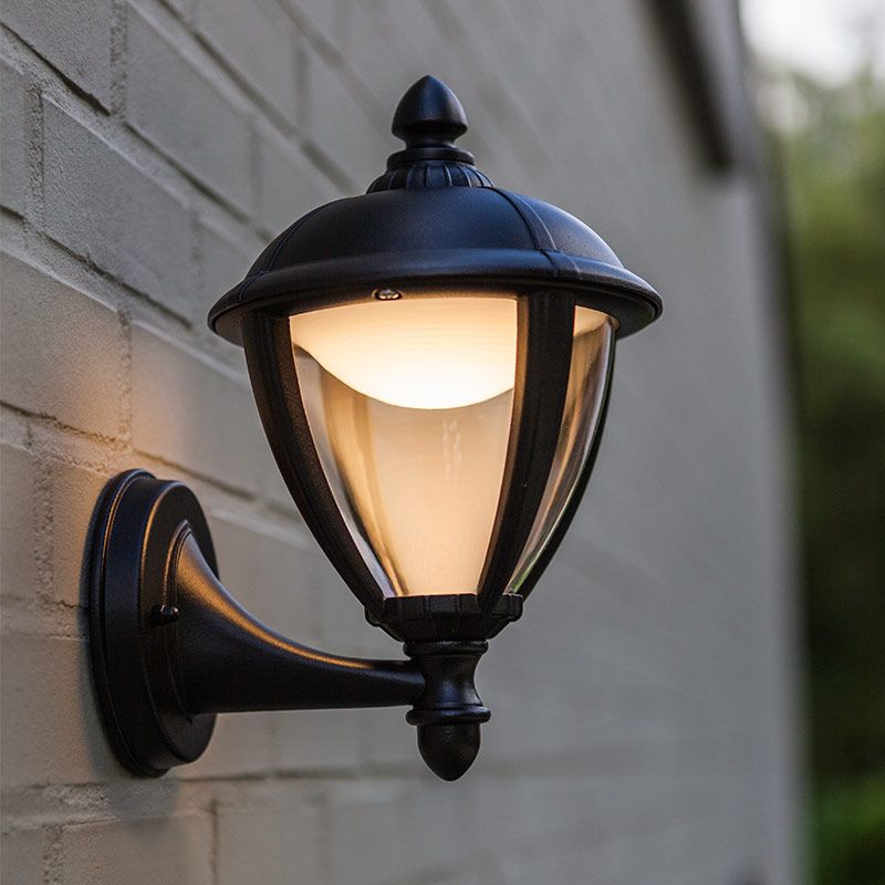 Lutec Starry 16W Lantern Exterior LED Wall Light in Black